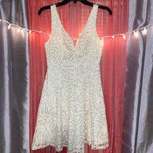 White sequin skater dress 💕